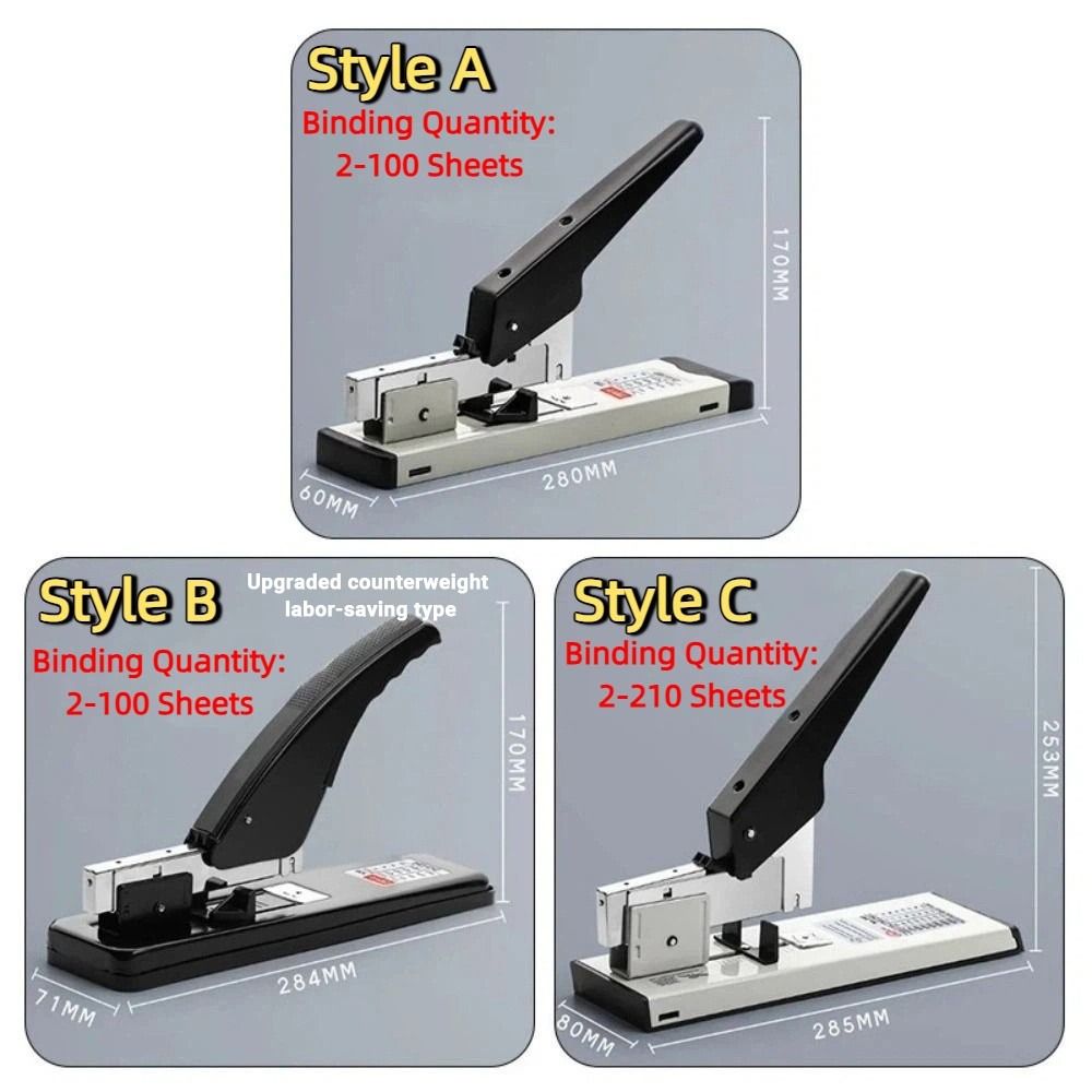 省力化された頑丈なステープラー 最大210ページまで対応 ポ - Stapler Heavy Duty のレビューと価格